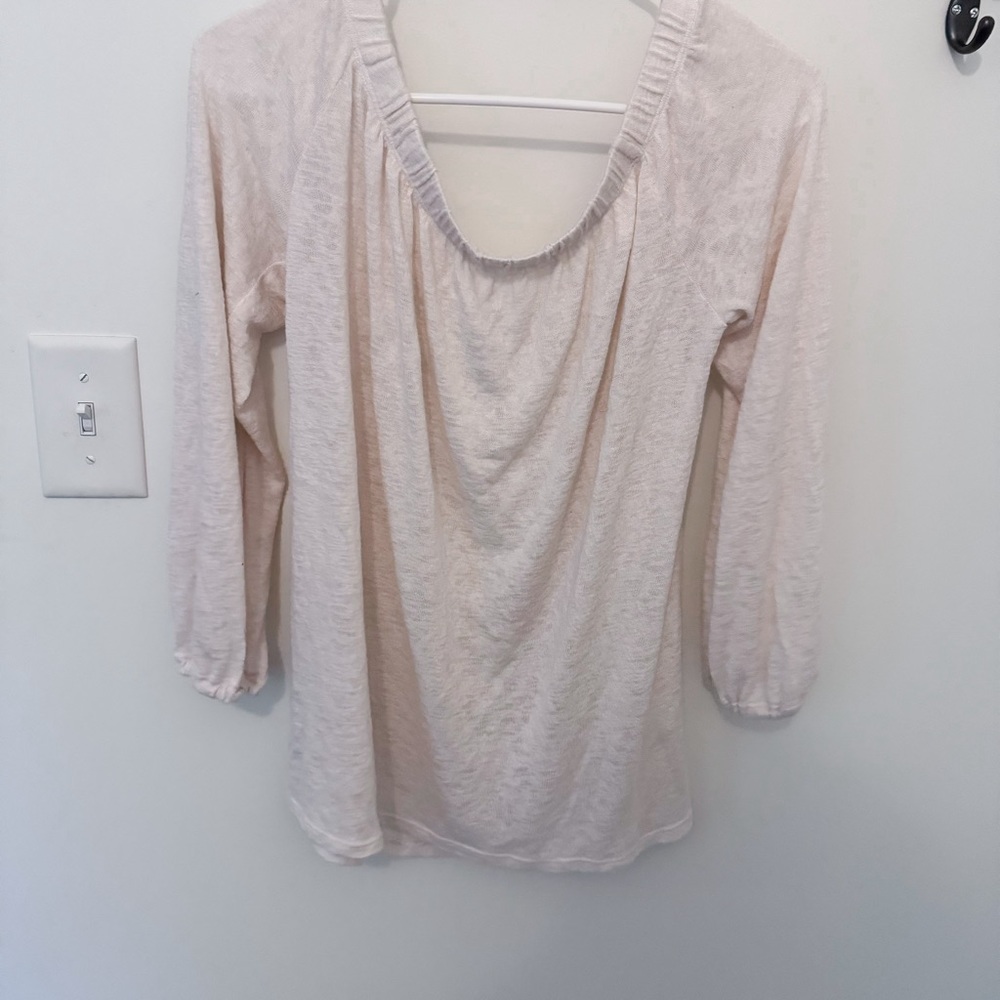 Anthro cream off the shoulder